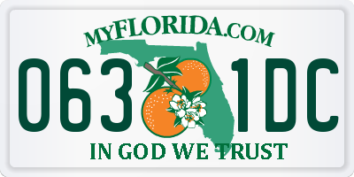 FL license plate 0631DC