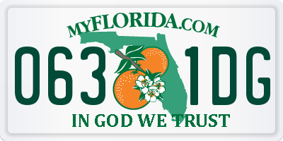 FL license plate 0631DG
