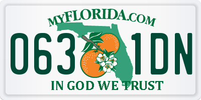 FL license plate 0631DN