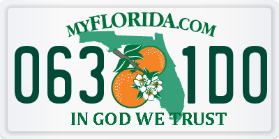 FL license plate 0631DO