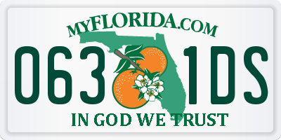 FL license plate 0631DS
