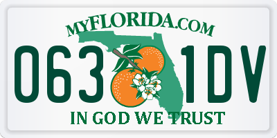 FL license plate 0631DV