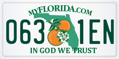 FL license plate 0631EN