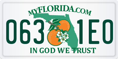 FL license plate 0631EO