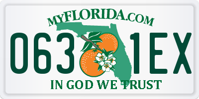 FL license plate 0631EX