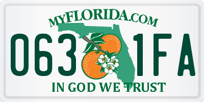 FL license plate 0631FA