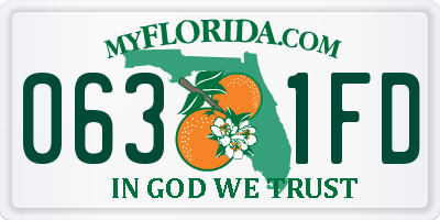 FL license plate 0631FD