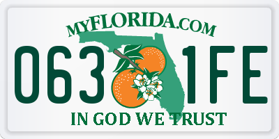 FL license plate 0631FE