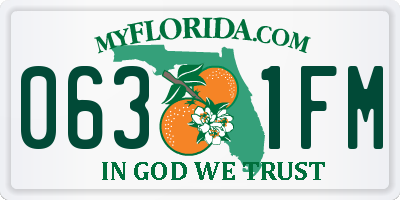 FL license plate 0631FM