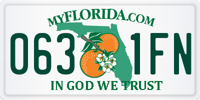 FL license plate 0631FN