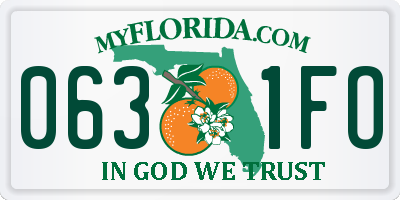 FL license plate 0631FO