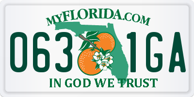 FL license plate 0631GA