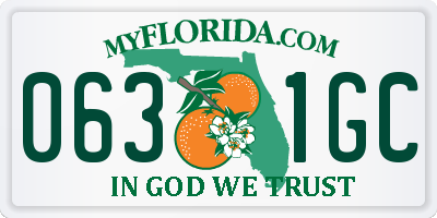FL license plate 0631GC