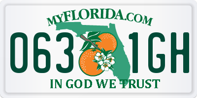 FL license plate 0631GH