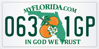 FL license plate 0631GP