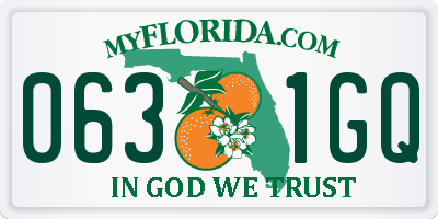 FL license plate 0631GQ
