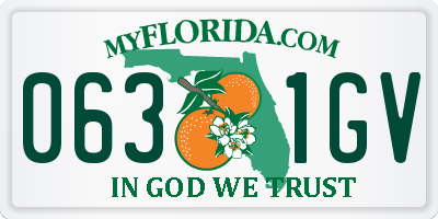 FL license plate 0631GV