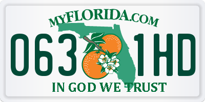 FL license plate 0631HD