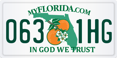 FL license plate 0631HG