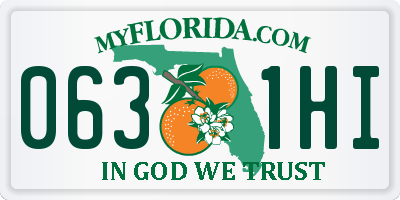 FL license plate 0631HI