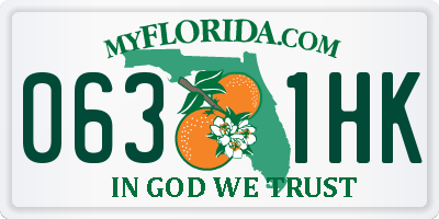 FL license plate 0631HK