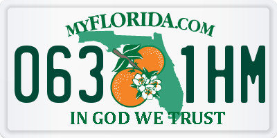 FL license plate 0631HM