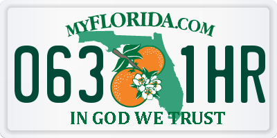 FL license plate 0631HR
