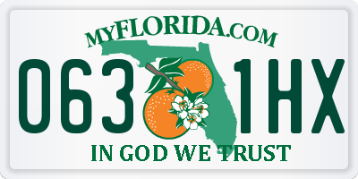 FL license plate 0631HX