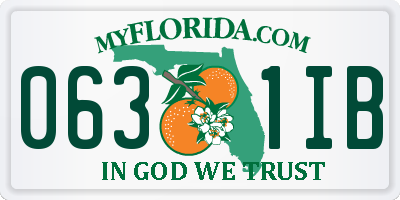 FL license plate 0631IB