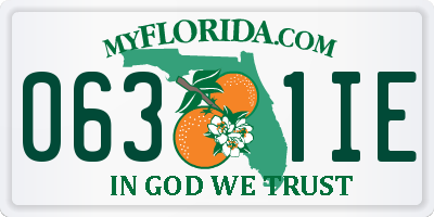 FL license plate 0631IE