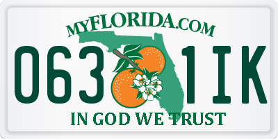 FL license plate 0631IK