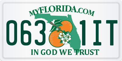FL license plate 0631IT