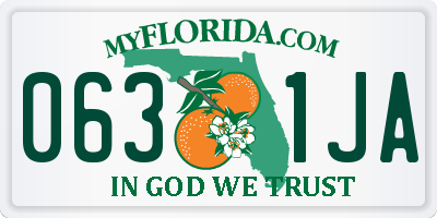 FL license plate 0631JA