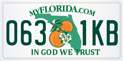 FL license plate 0631KB
