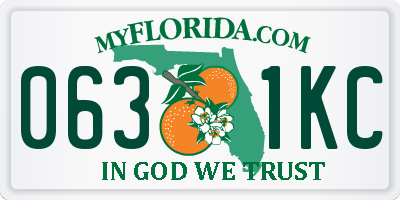 FL license plate 0631KC