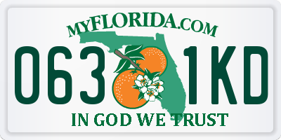 FL license plate 0631KD