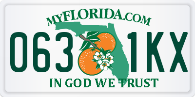 FL license plate 0631KX