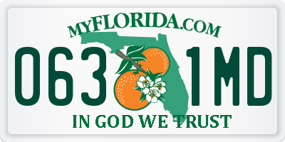 FL license plate 0631MD