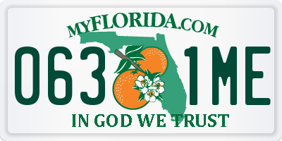 FL license plate 0631ME