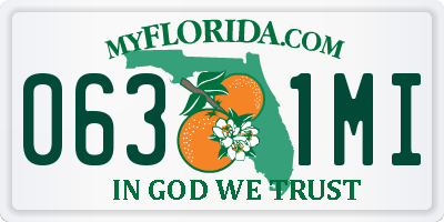 FL license plate 0631MI