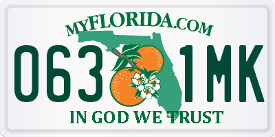 FL license plate 0631MK