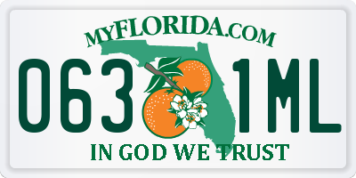 FL license plate 0631ML
