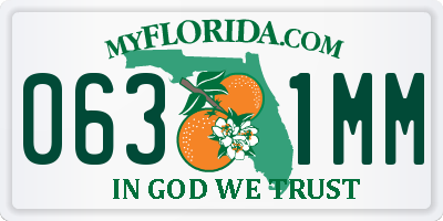 FL license plate 0631MM