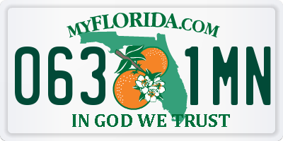 FL license plate 0631MN