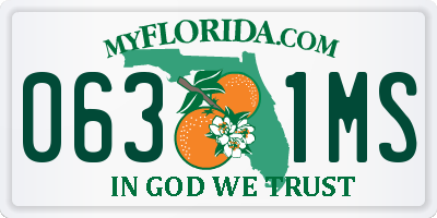 FL license plate 0631MS