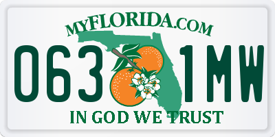 FL license plate 0631MW