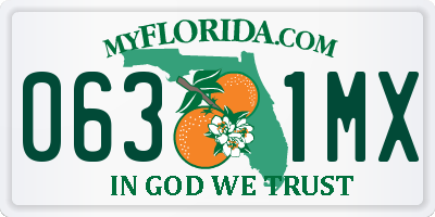 FL license plate 0631MX
