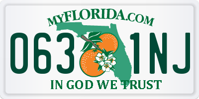 FL license plate 0631NJ