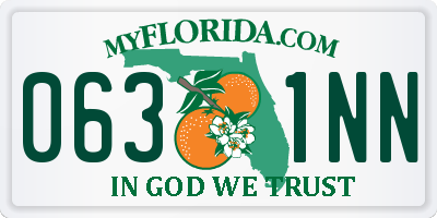 FL license plate 0631NN