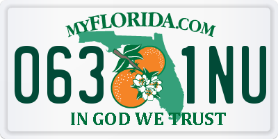 FL license plate 0631NU